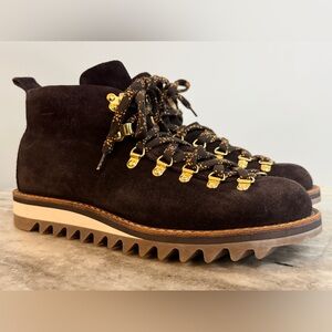 New Men's Fracap M120 Magnifico Boots Commando Sole 43 - US 10 Brown Suede